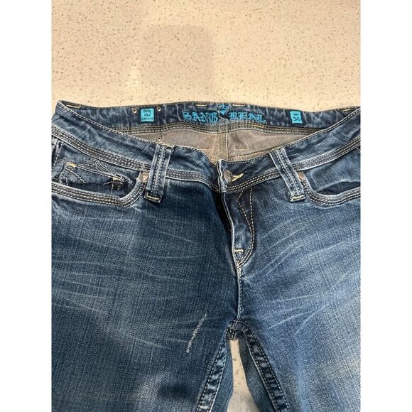Sang Real By Miss Me "Only The Chosen" Stretch Bootcut Jeans Sz 31 Embellished!! - Picture 3 of 6